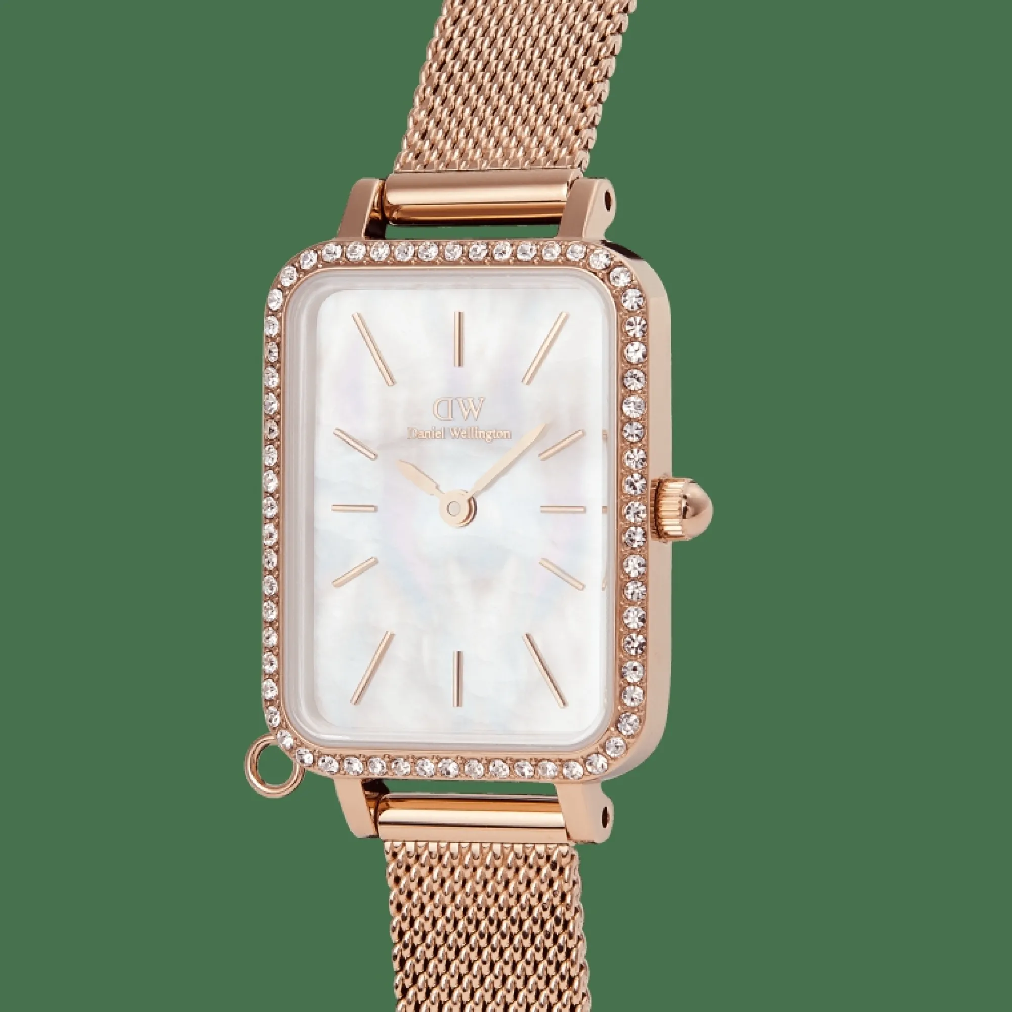 Daniel Wellington Damklockor<Quadro Crystal Zodiac Melrose Rose Gold