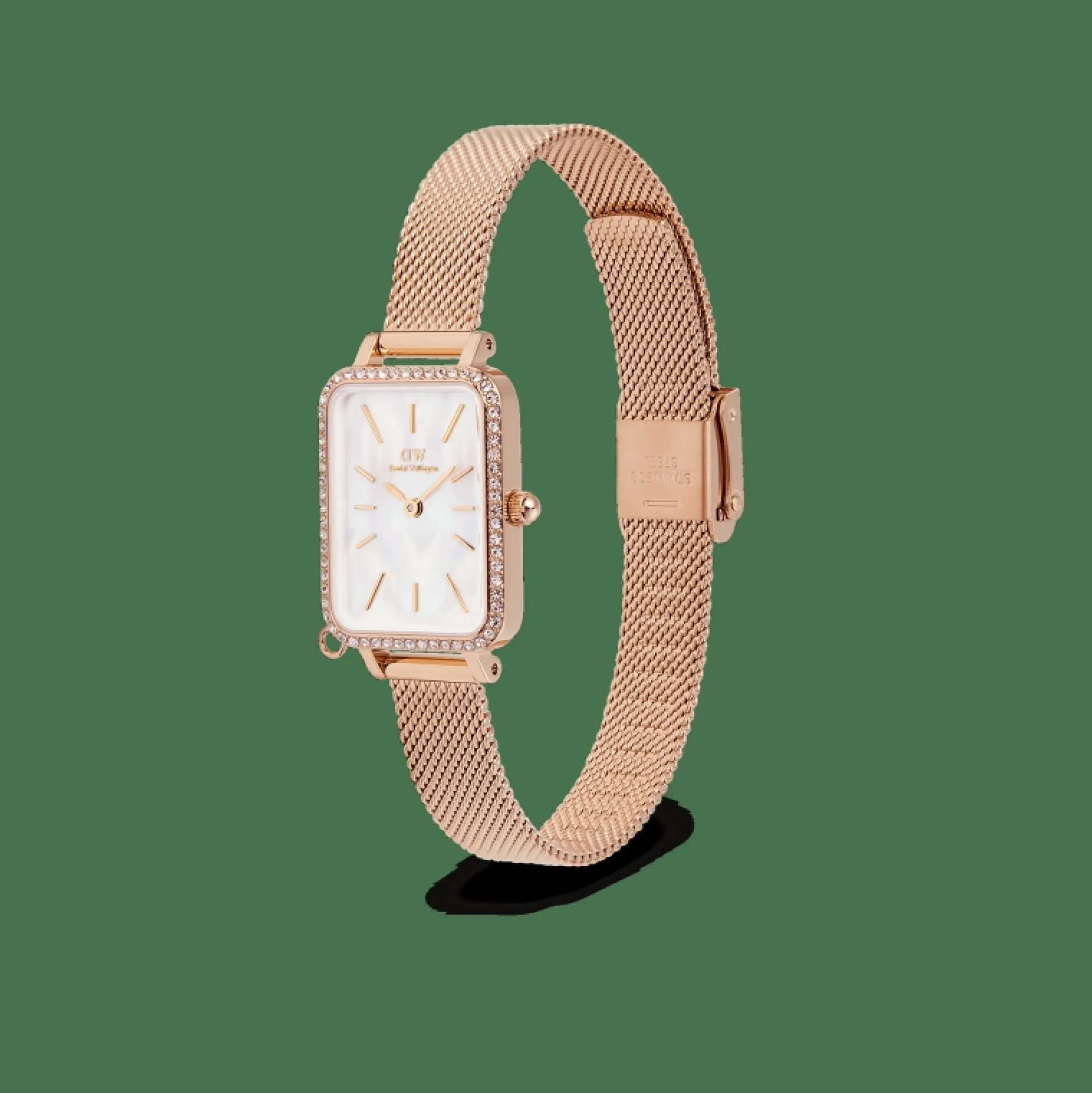 Daniel Wellington Damklockor<Quadro Crystal Zodiac Melrose Rose Gold