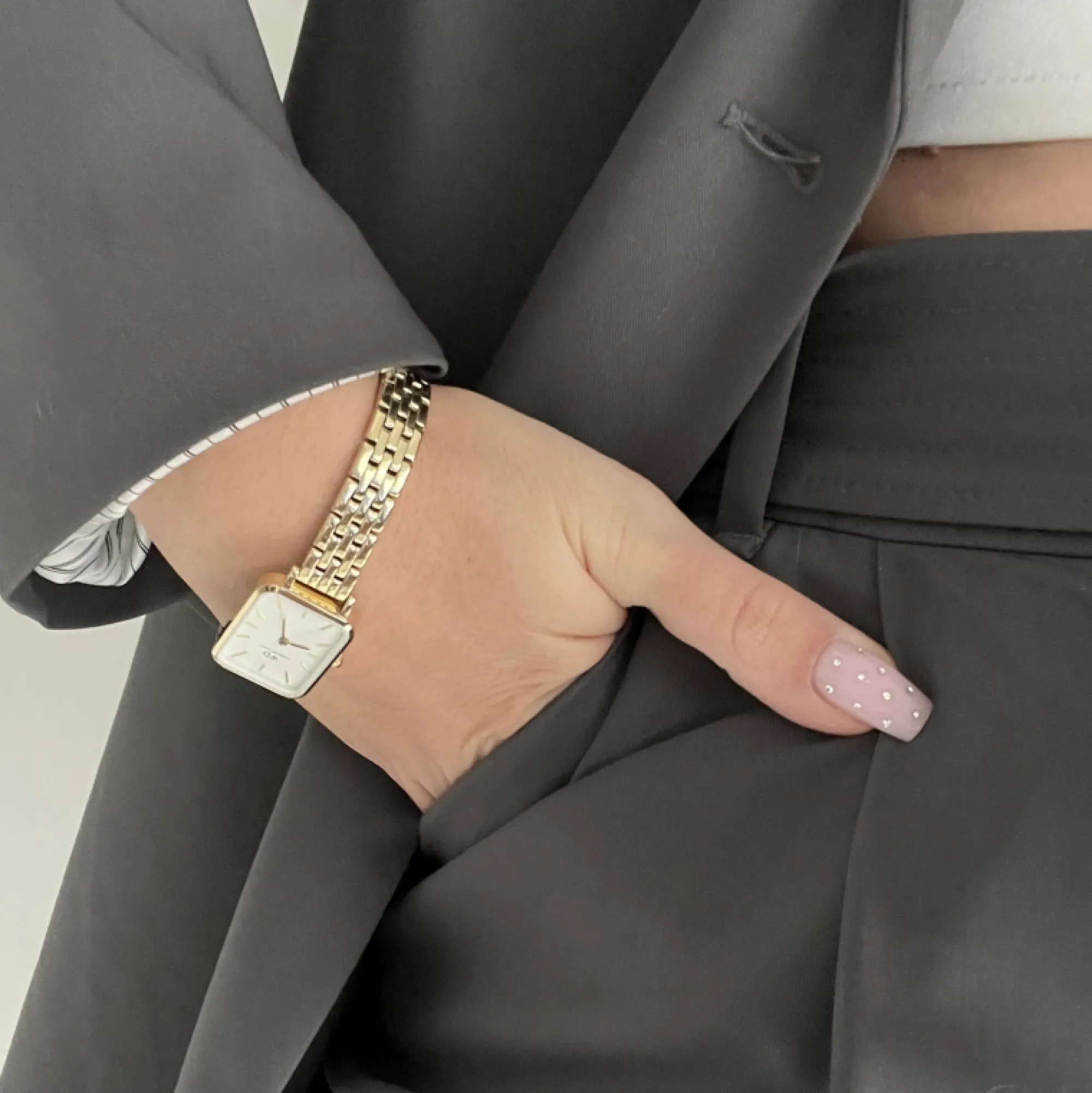 Daniel Wellington Damklockor<Quadro 5-Link Ever Gold