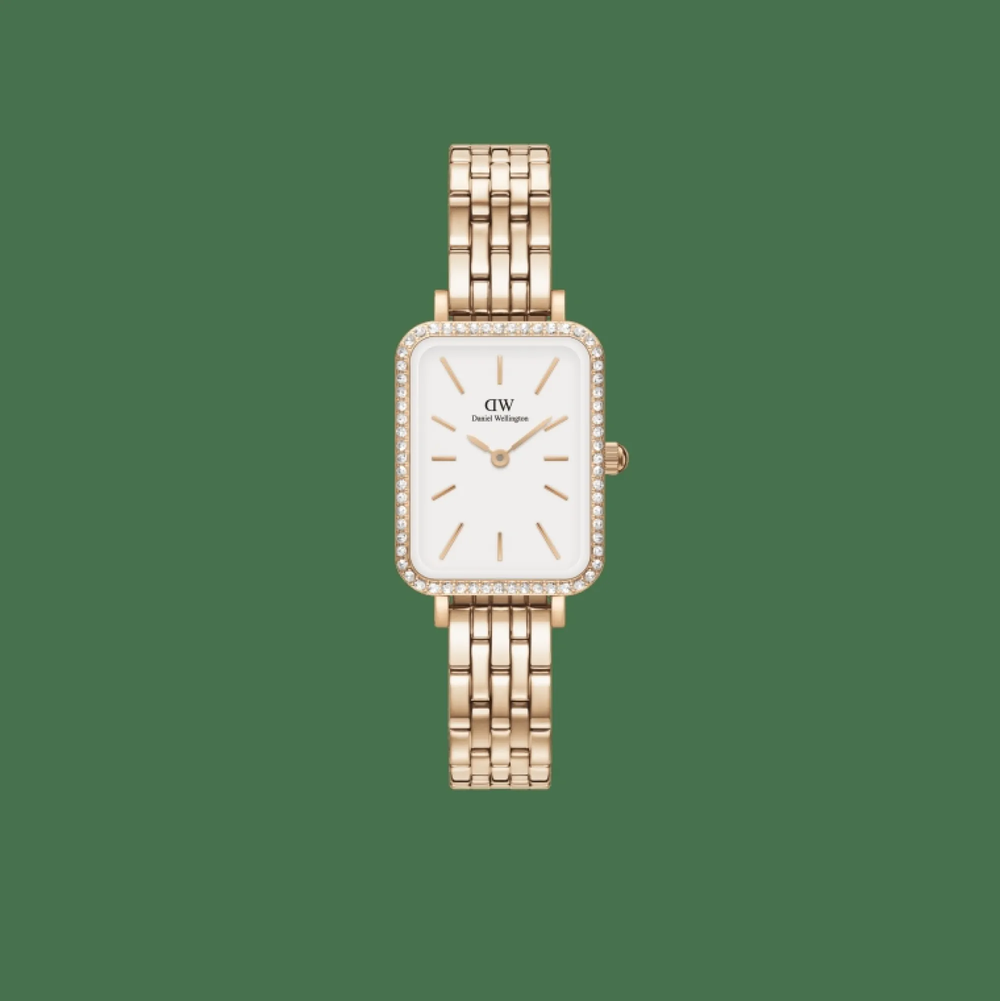 Daniel Wellington Damklockor<Quadro Lumine Bezel 5-Link Melrose Rose Gold