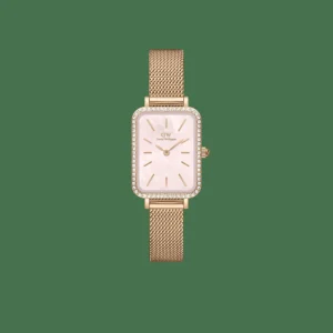 Daniel Wellington Damklockor<Quadro Lumine Bezel Melrose Pink MOP Rose Gold