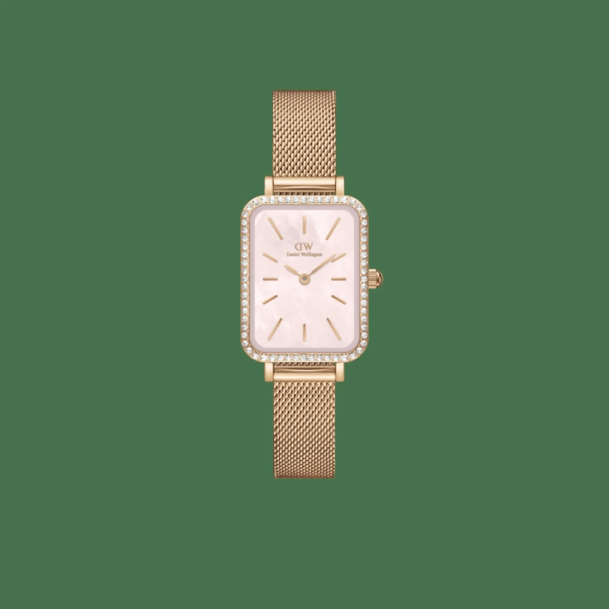 Daniel Wellington Damklockor<Quadro Lumine Bezel Melrose Pink MOP Rose Gold