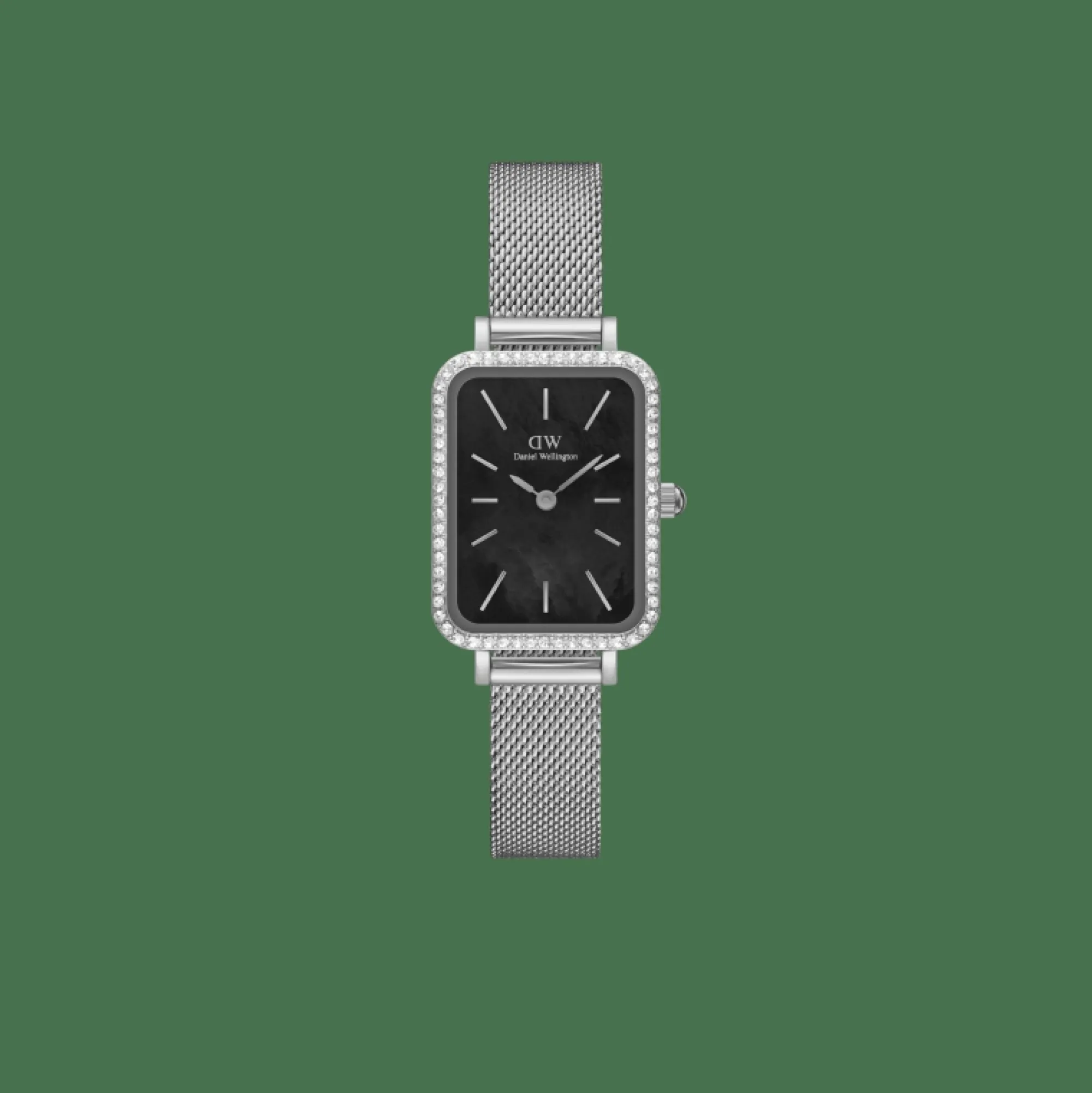 Daniel Wellington Damklockor<Quadro Lumine Bezel Sterling Black MOP Silver
