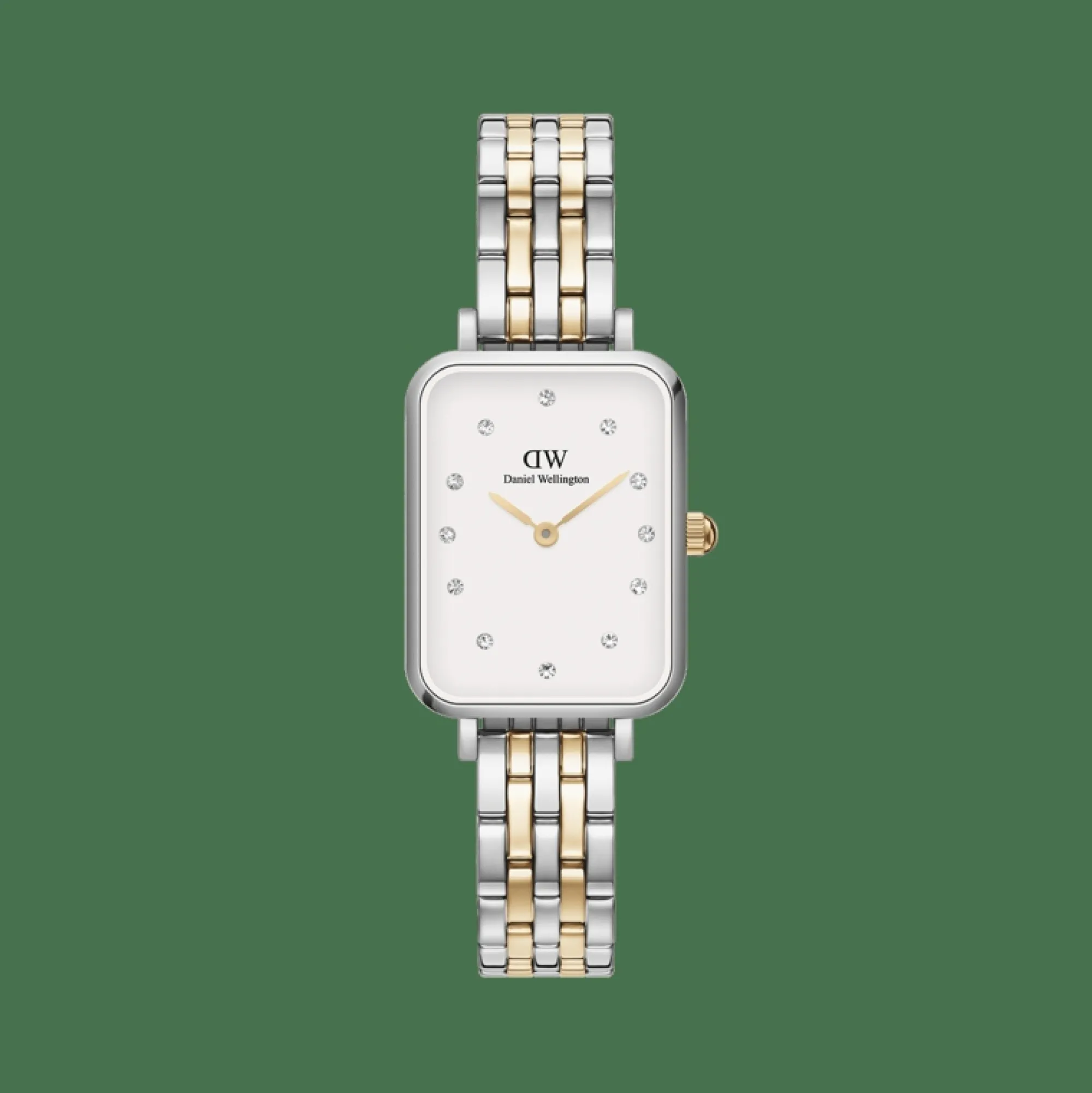 Daniel Wellington Damklockor<Quadro Lumine 5-link two-tone Silver
