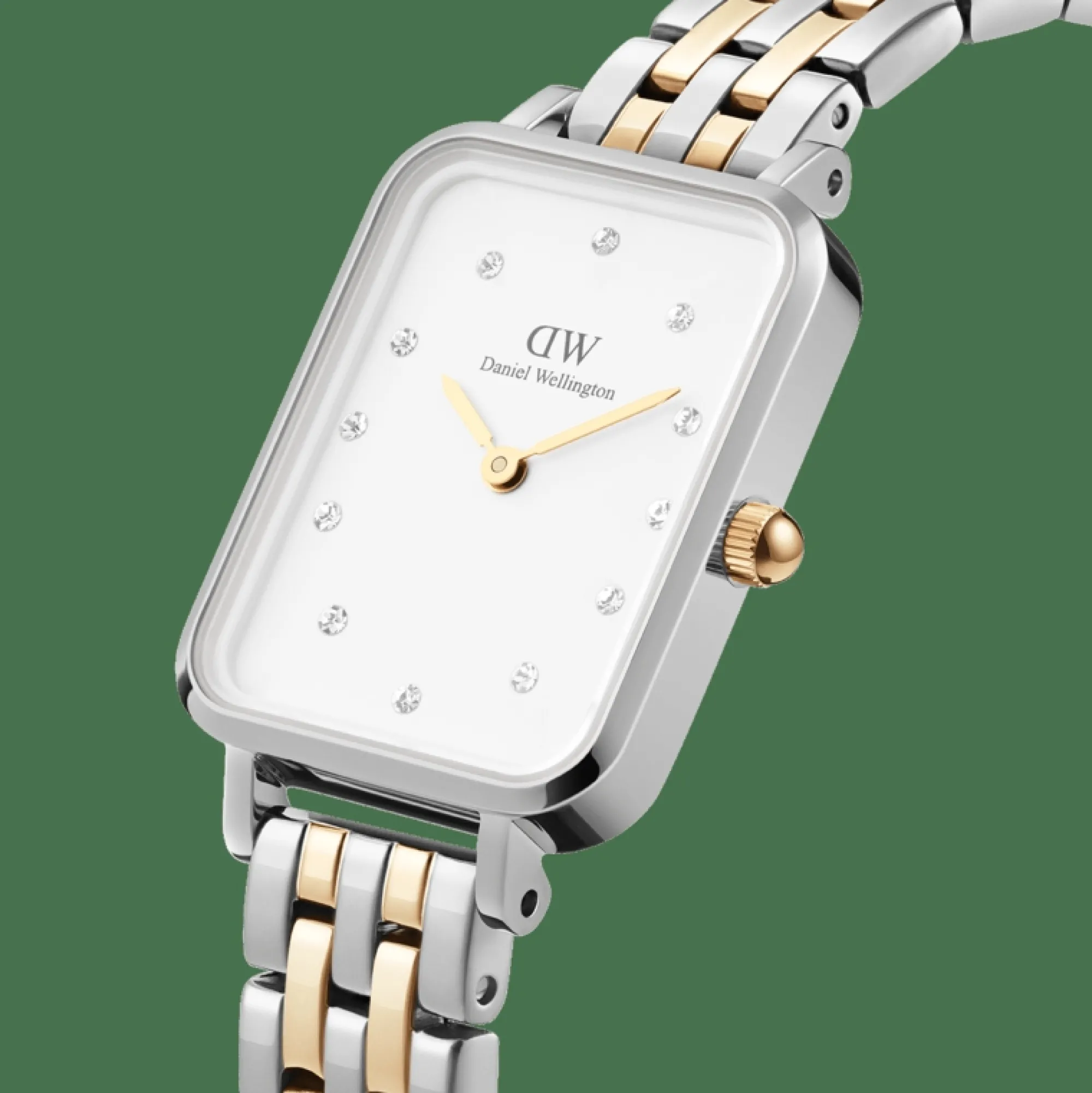 Daniel Wellington Damklockor<Quadro Lumine 5-link two-tone Silver
