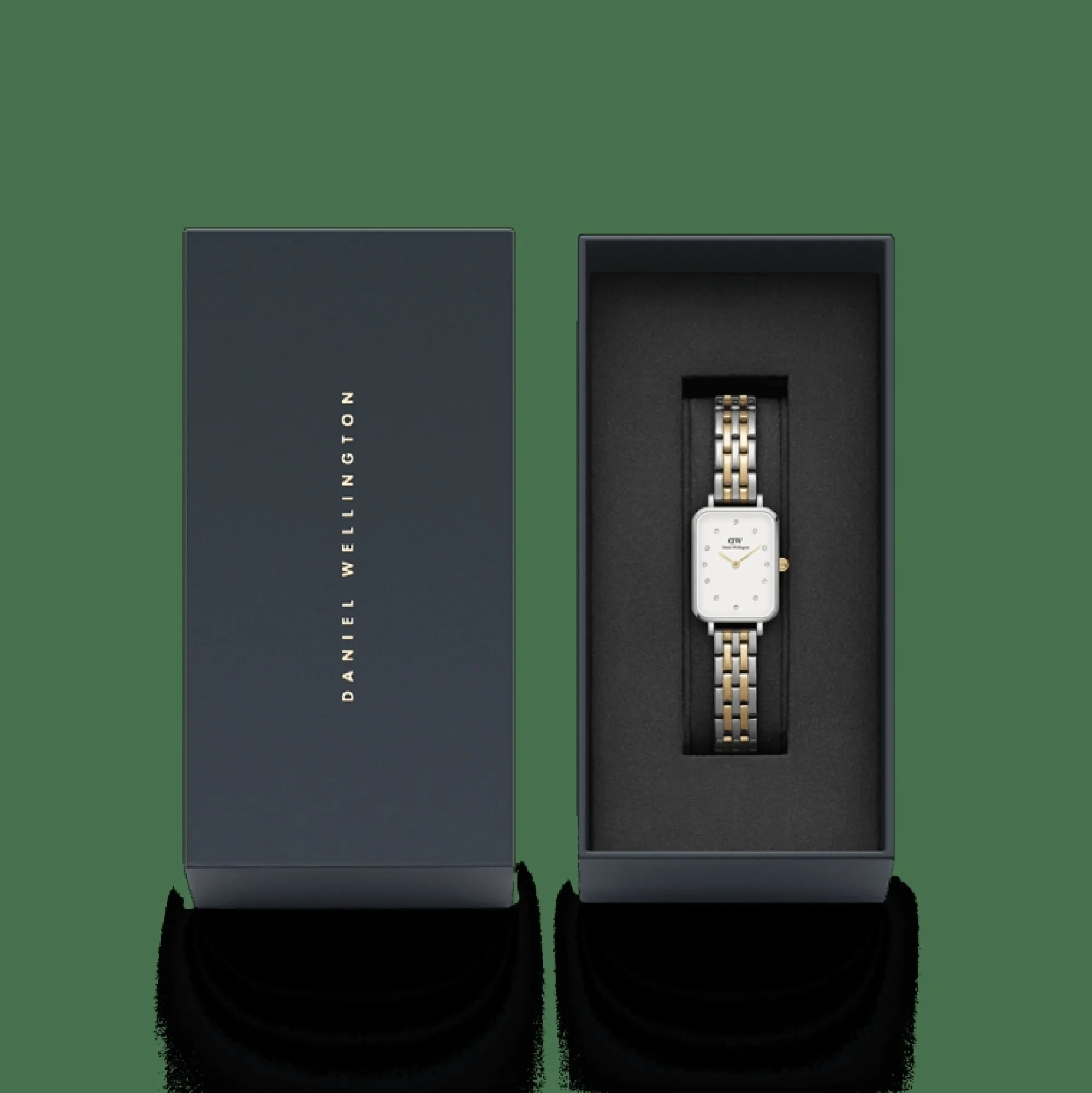 Daniel Wellington Damklockor<Quadro Lumine 5-link two-tone Silver