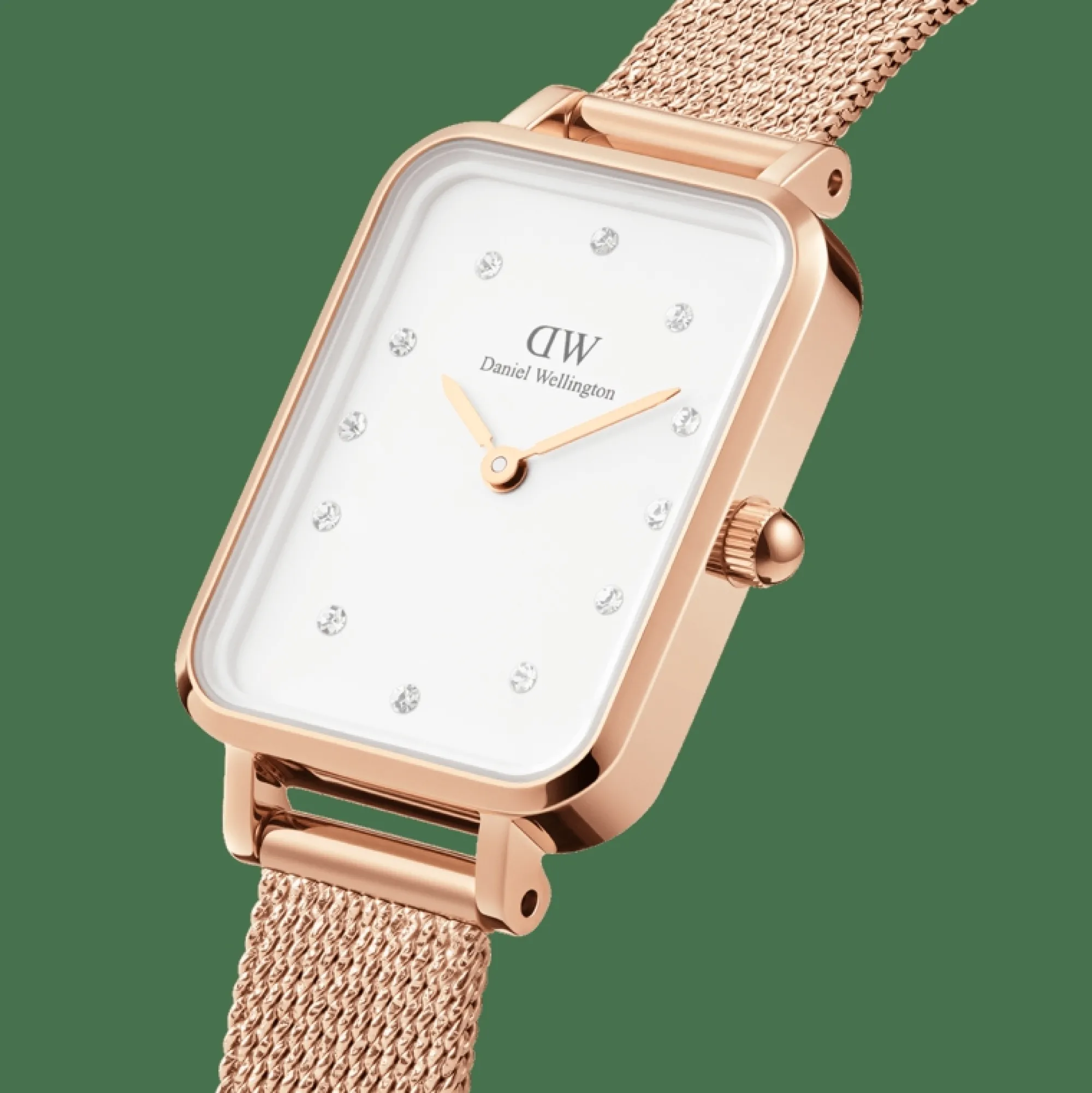Daniel Wellington Damklockor<Quadro Lumine Pressed Melrose Rose Gold