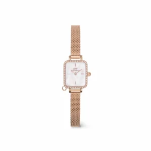 Daniel Wellington Damklockor<Quadro Mini Crystal Zodiac Melrose Rose Gold