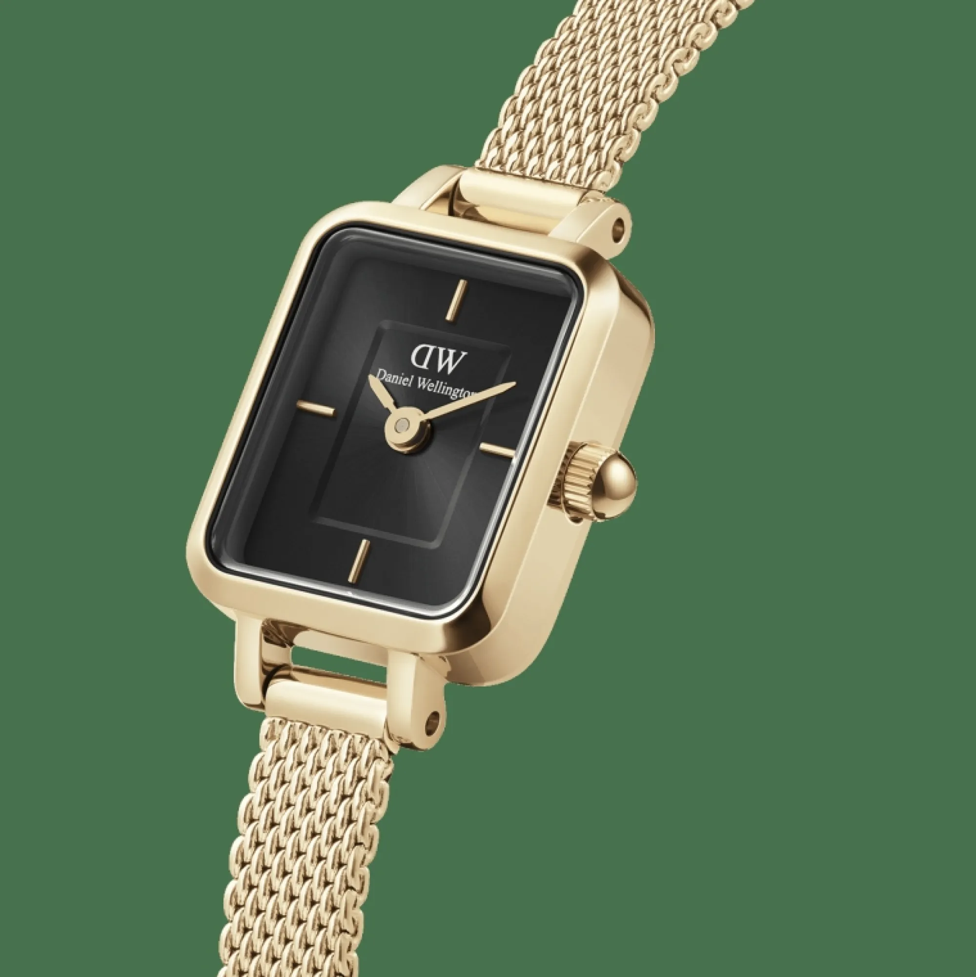 Daniel Wellington Damklockor<Quadro Mini Ever Onyx Gold