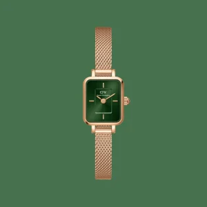 Daniel Wellington Damklockor<Quadro Mini Melrose Emerald Rose Gold