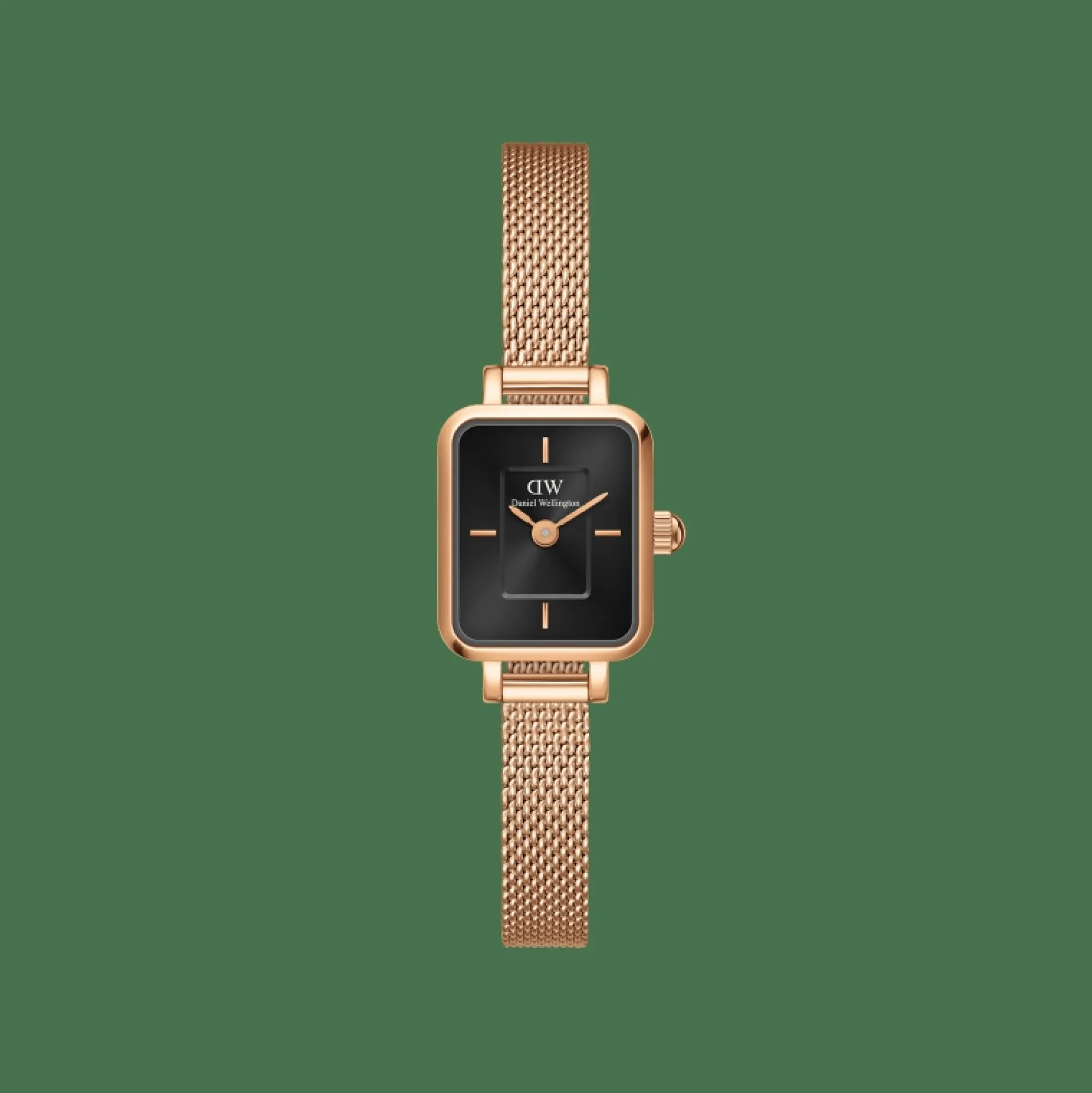 Daniel Wellington Damklockor<Quadro Mini Melrose Onyx Rose Gold