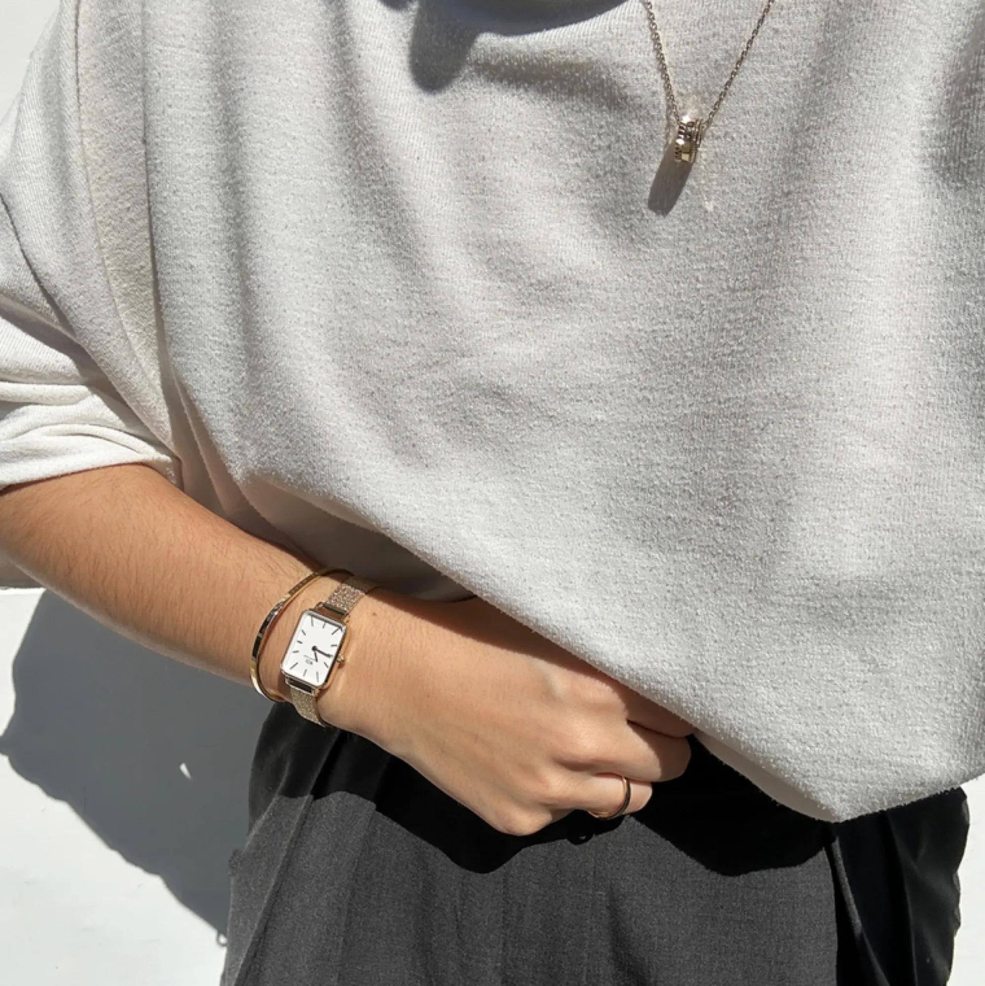 Daniel Wellington Damklockor<Quadro Pressed Ever Gold