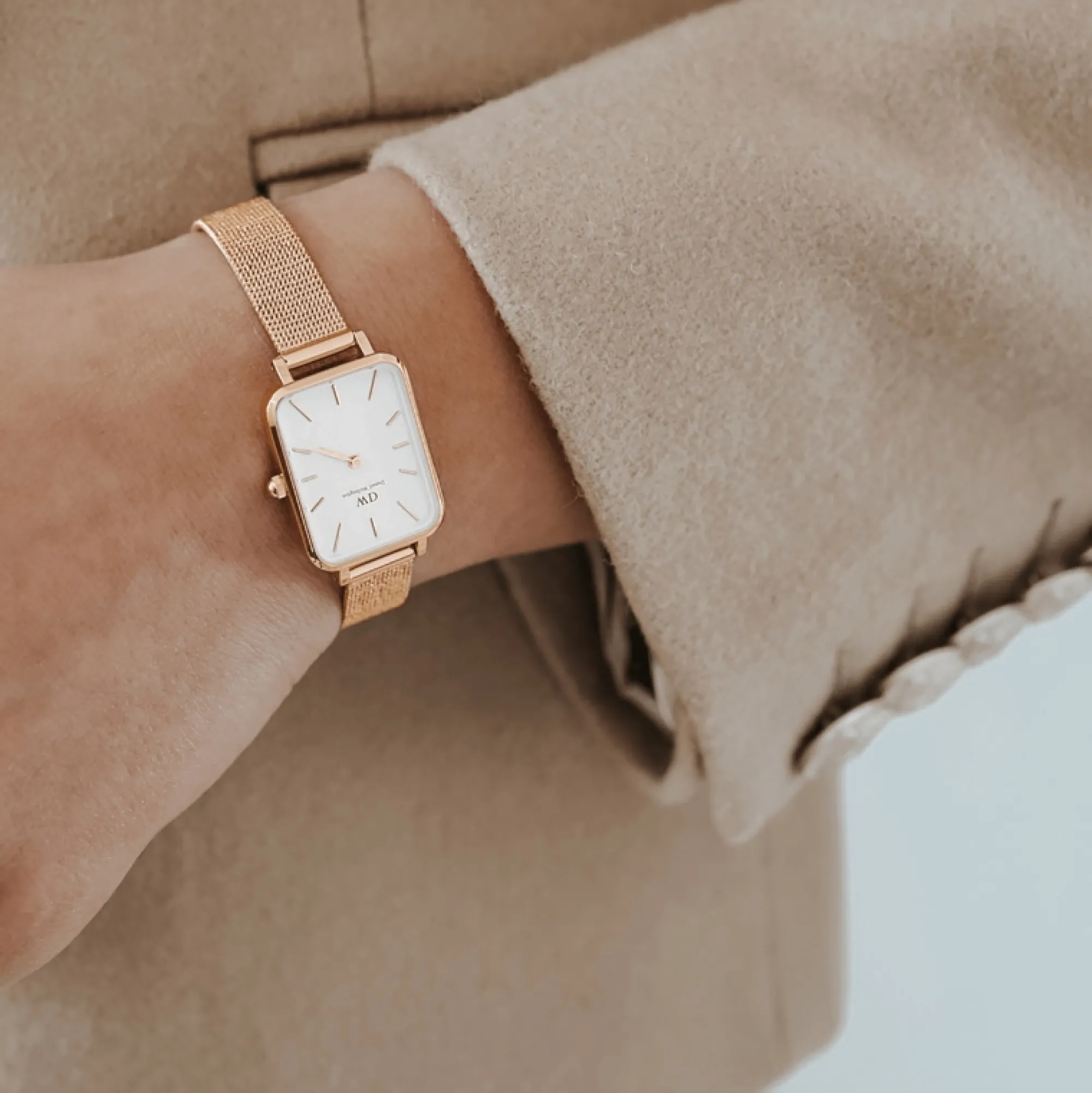 Daniel Wellington Damklockor<Quadro Pressed Melrose Rose Gold