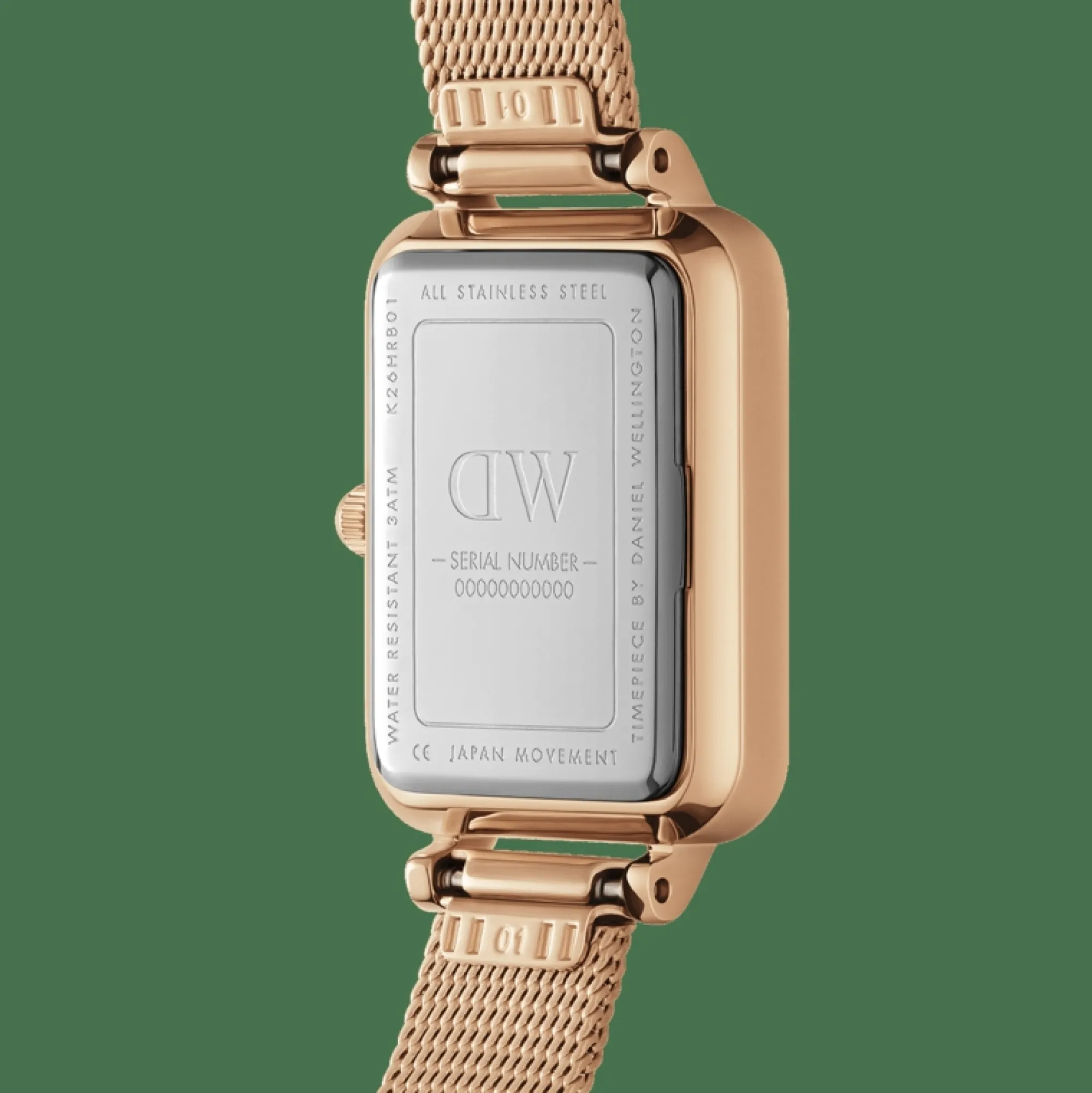 Daniel Wellington Damklockor<Quadro Pressed Melrose Emerald Rose Gold