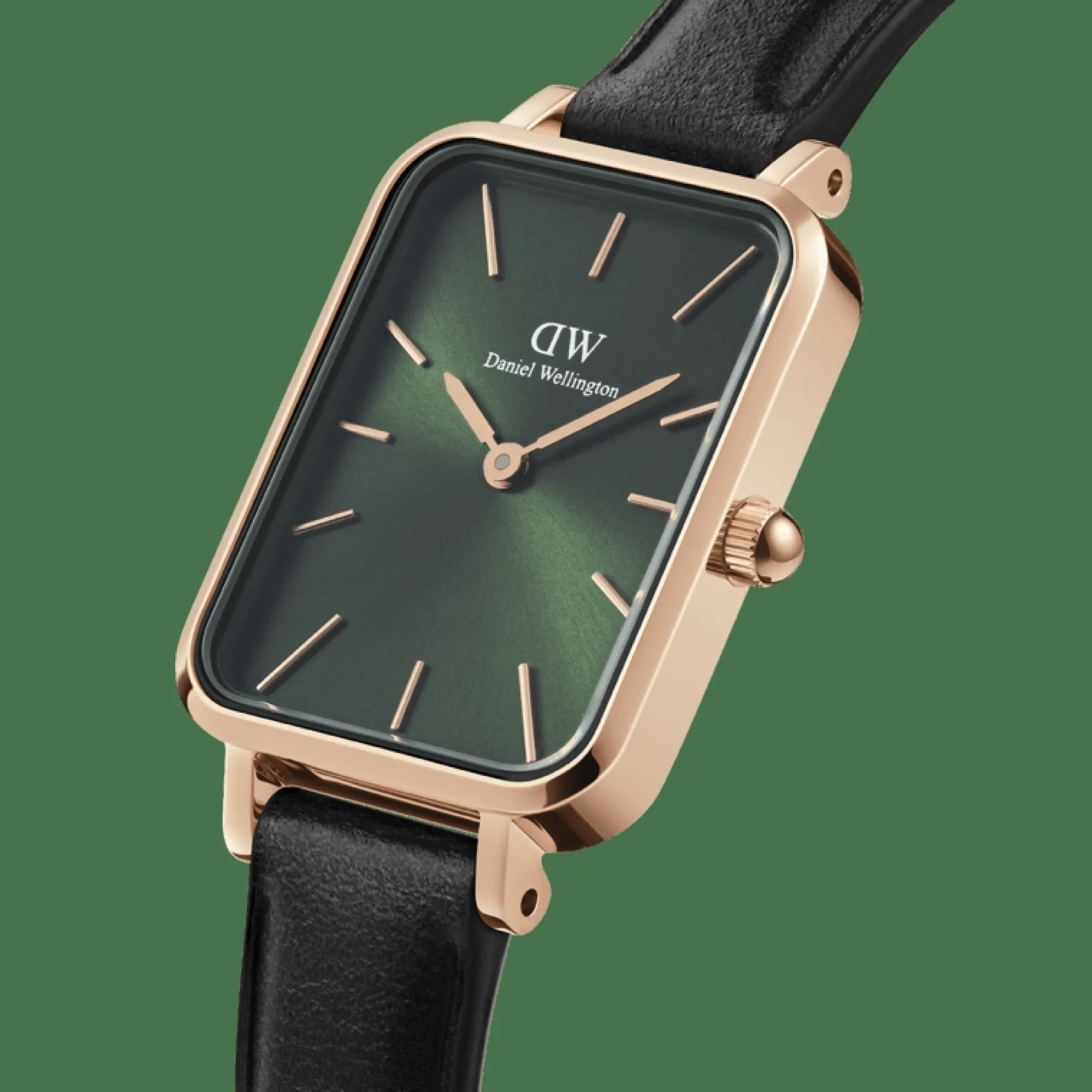 Daniel Wellington Damklockor<Quadro Pressed Sheffield Emerald Rose Gold