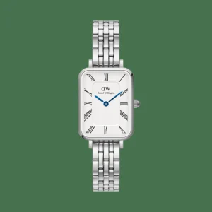 Daniel Wellington Damklockor<Quadro Roman Numerals 5-Link Silver