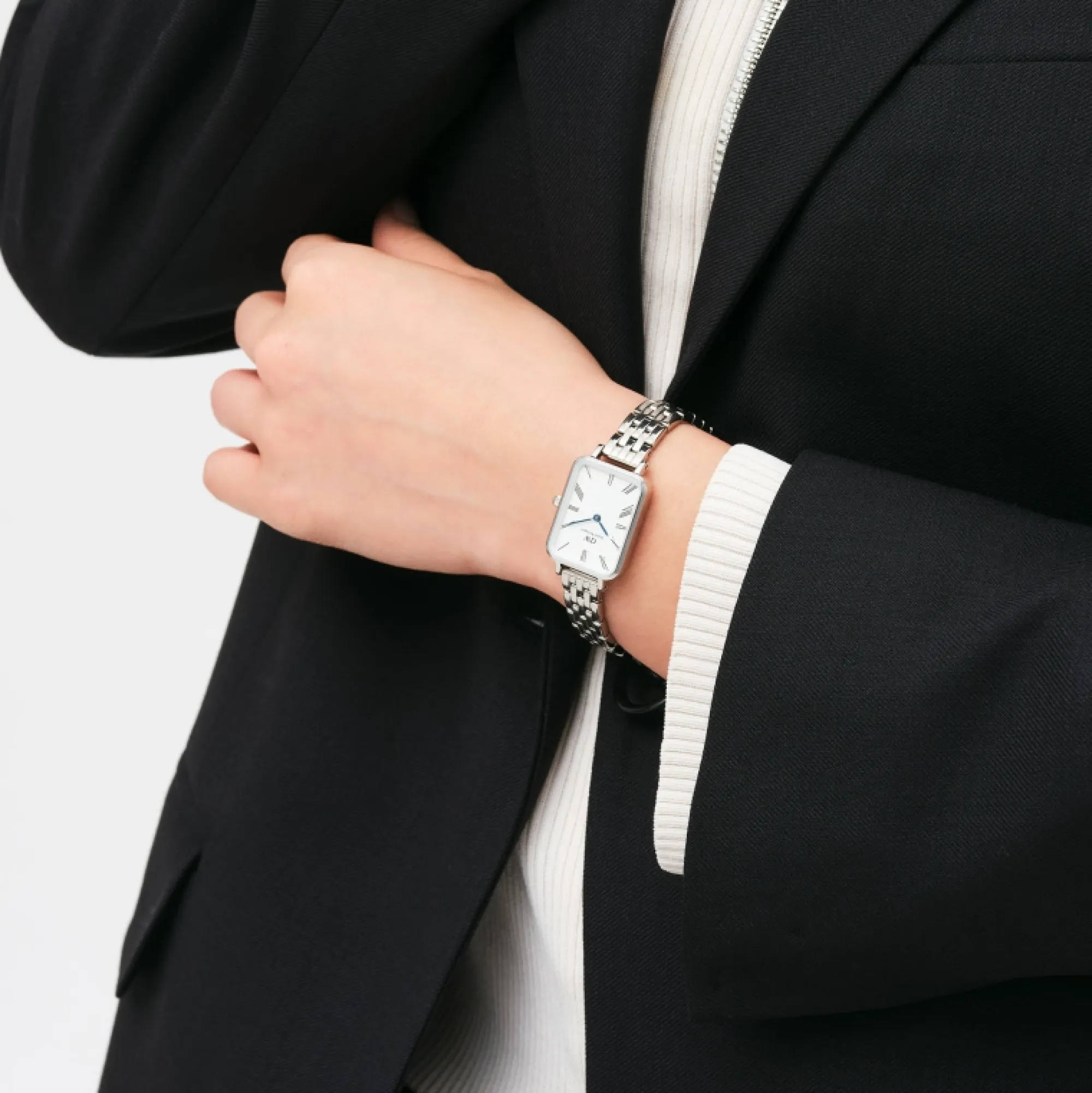 Daniel Wellington Damklockor<Quadro Roman Numerals 5-Link Silver