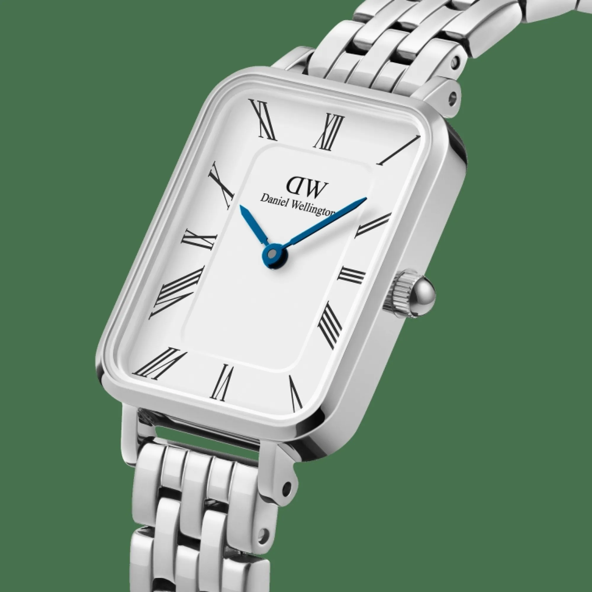 Daniel Wellington Damklockor<Quadro Roman Numerals 5-Link Silver