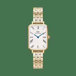 Daniel Wellington Damklockor<Quadro Roman Numerals 5-Link Gold