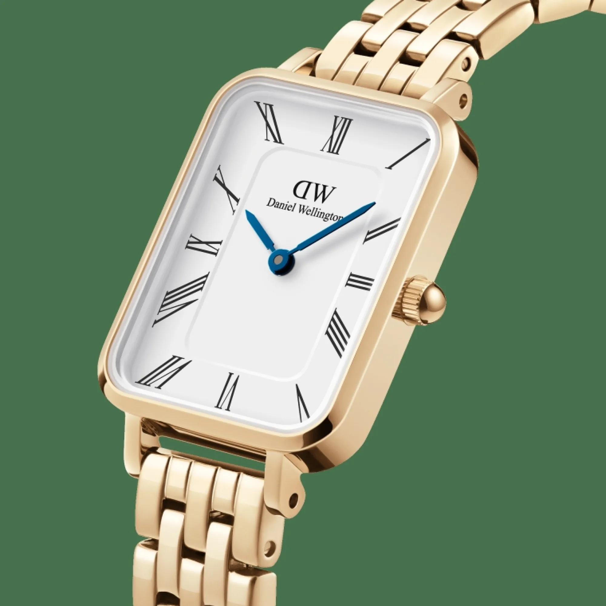 Daniel Wellington Damklockor<Quadro Roman Numerals 5-Link Gold