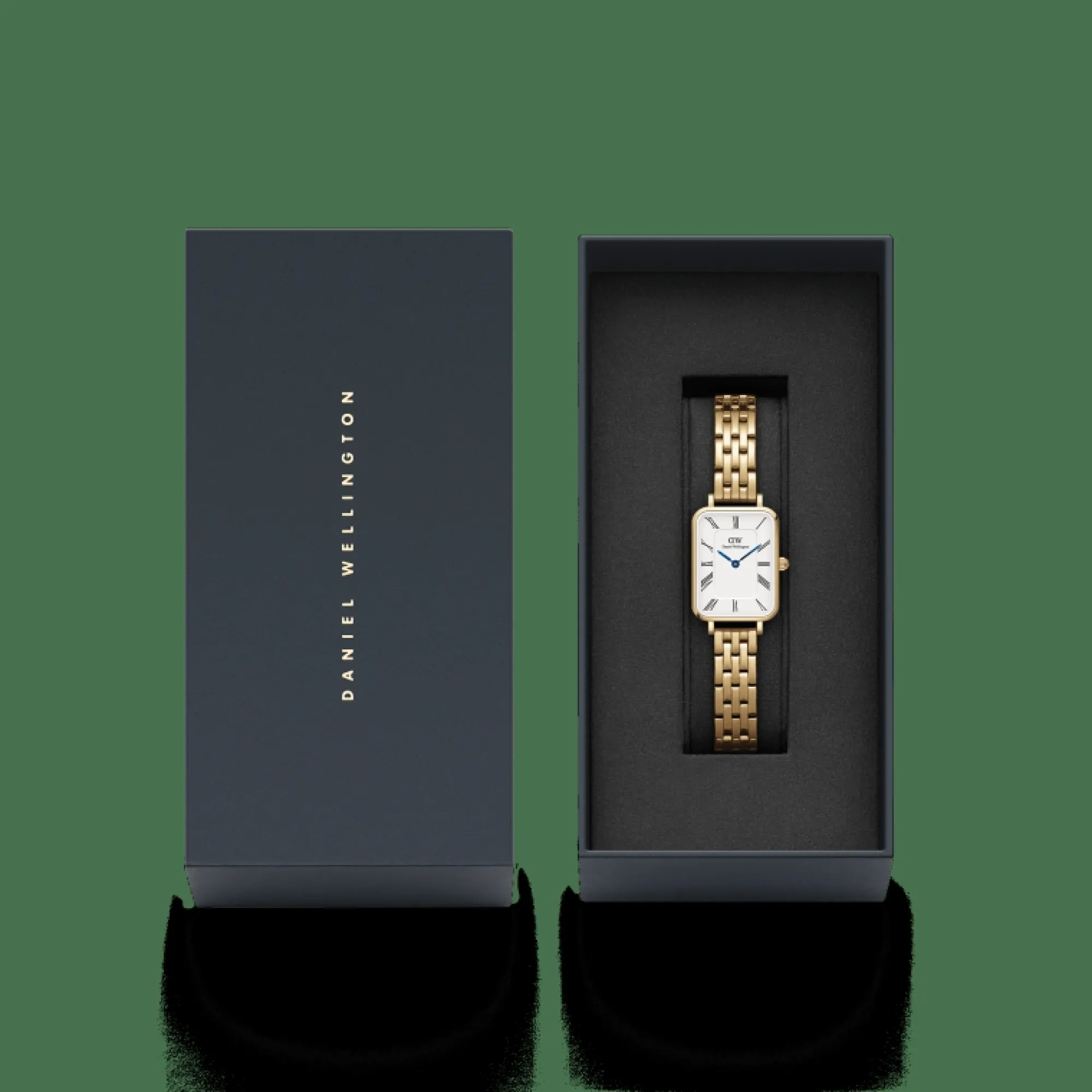 Daniel Wellington Damklockor<Quadro Roman Numerals 5-Link Gold