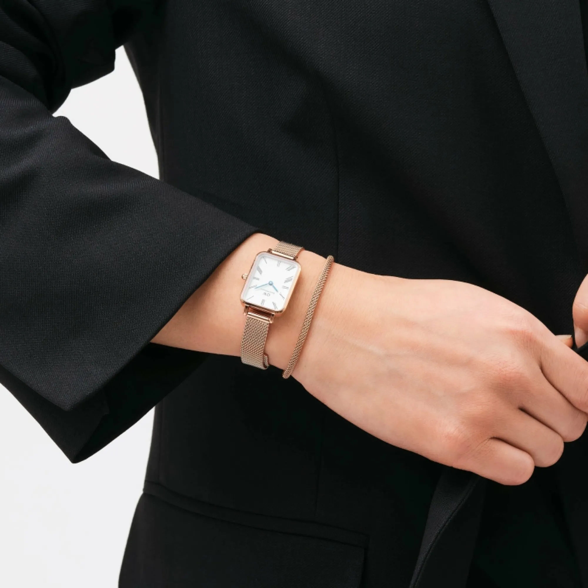 Daniel Wellington Damklockor<Quadro Roman Numerals Melrose Rose Gold