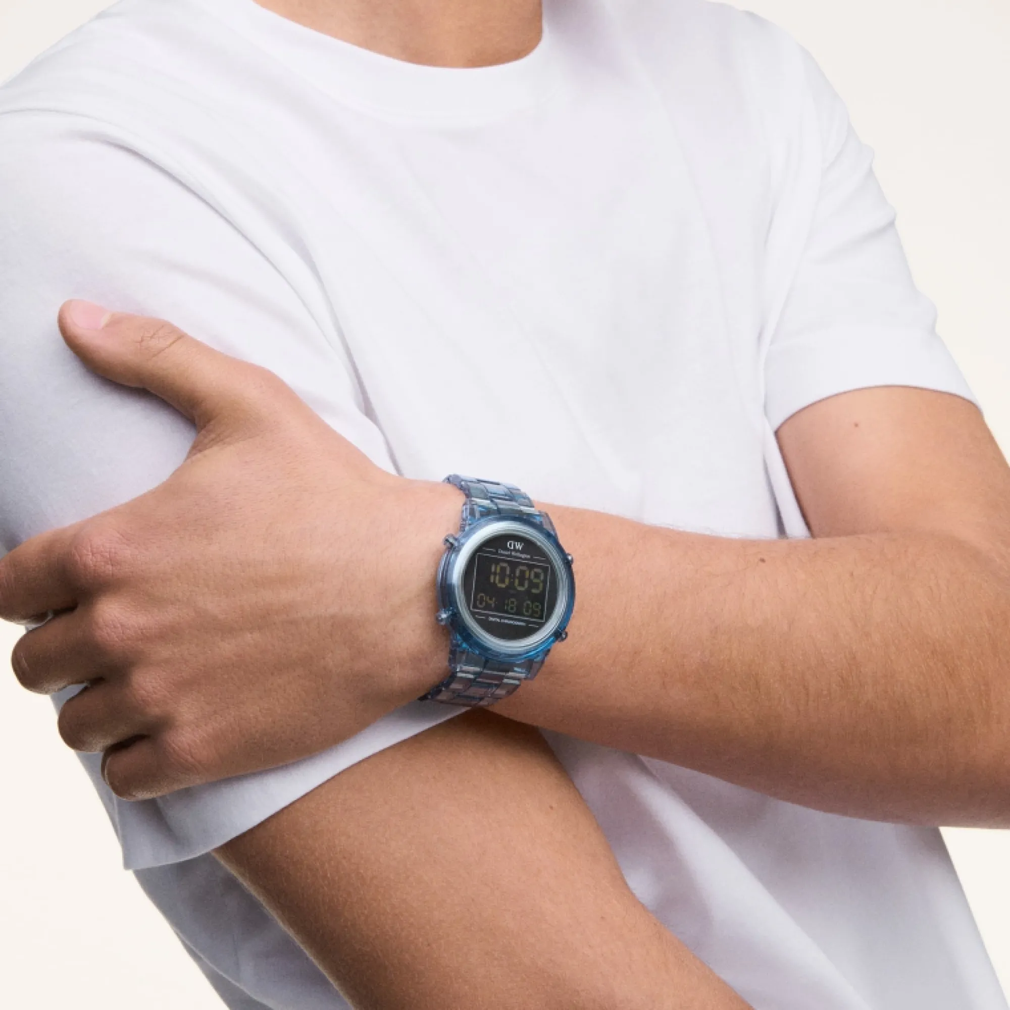 Daniel Wellington Herrklockor<Retro Digital Light Blue