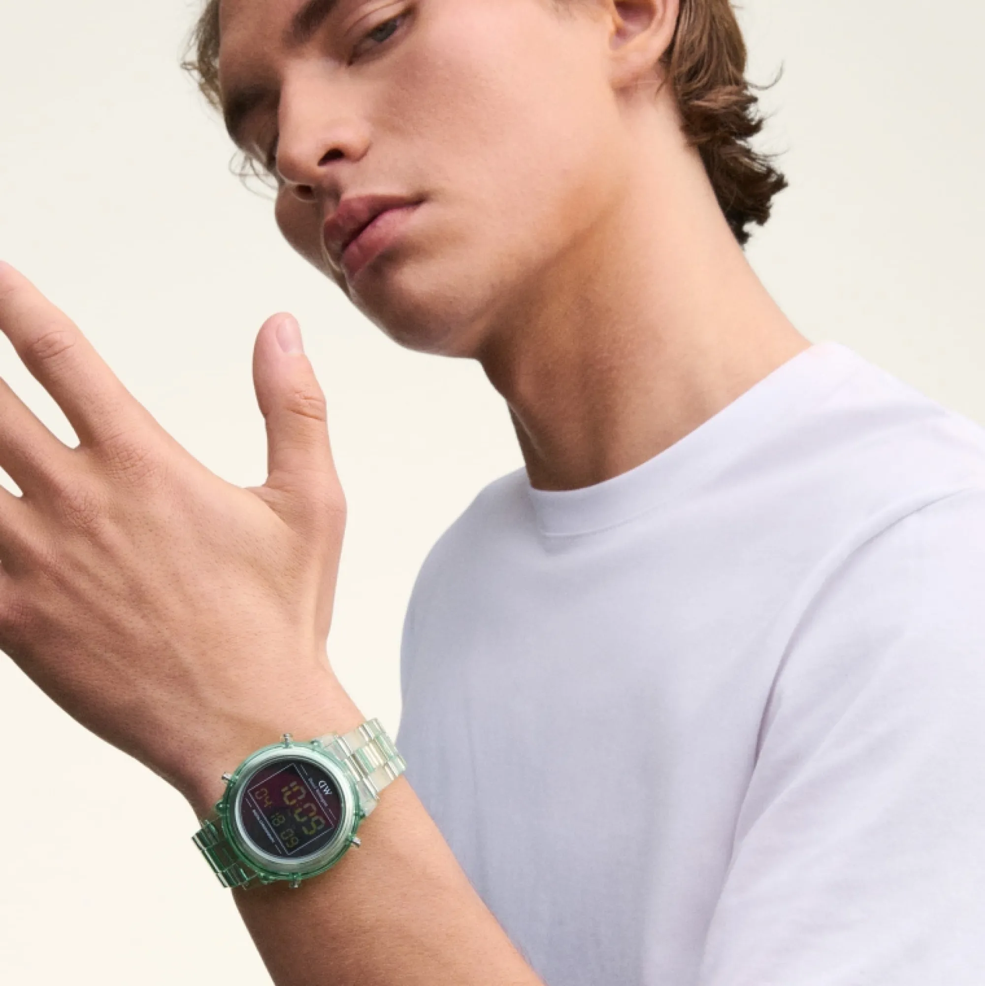 Daniel Wellington Herrklockor | Damklockor<Retro Digital Light Green