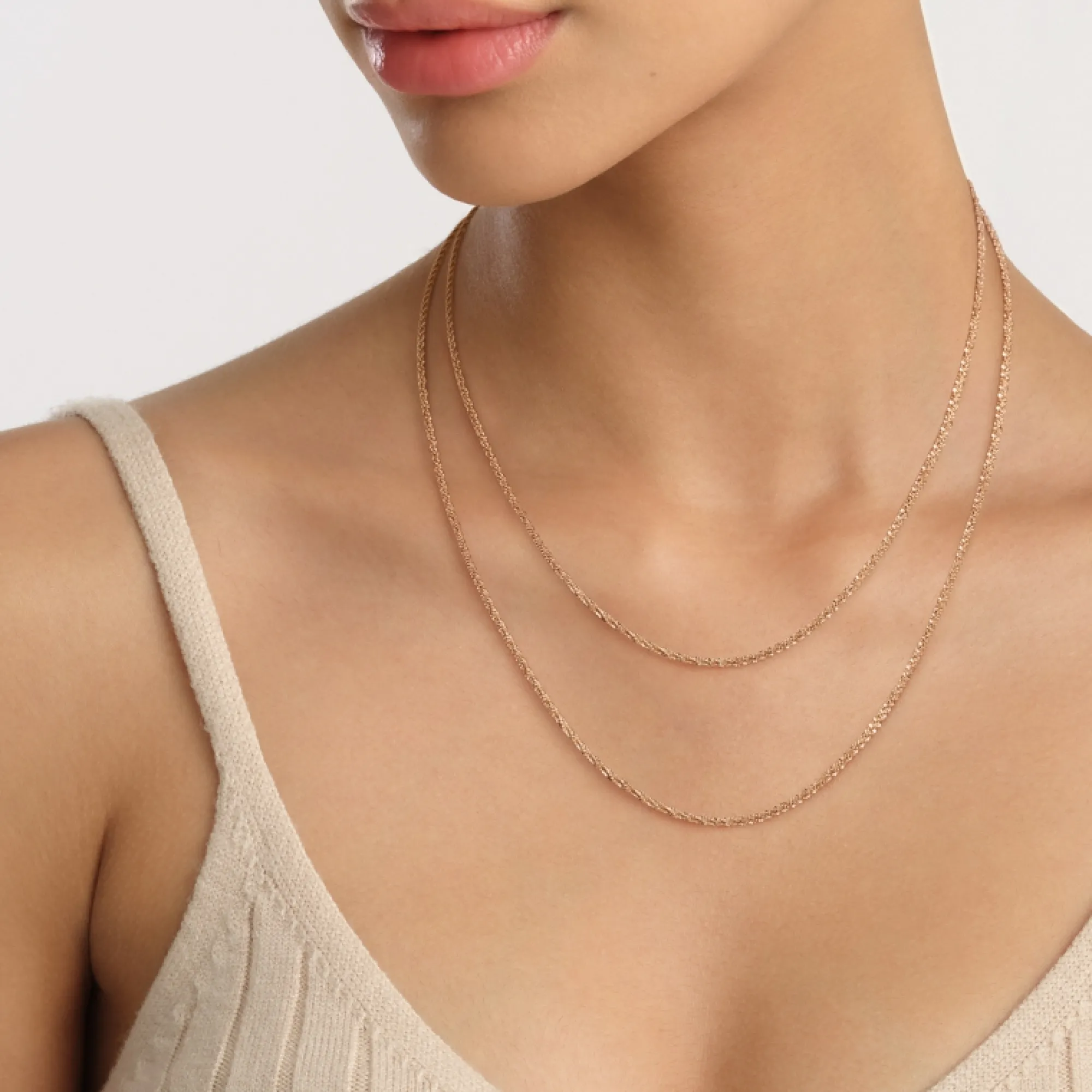 Daniel Wellington Halsband<Twisted Chain Necklace RG Rose Gold